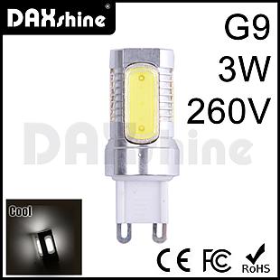 DAXSHINE LED G9 3W AC260V Cool White 6000-6500K 240-260lm  